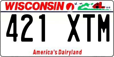 WI license plate 421XTM