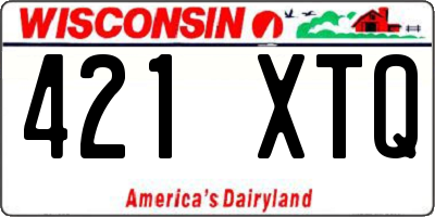 WI license plate 421XTQ