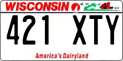 WI license plate 421XTY