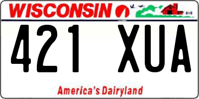 WI license plate 421XUA