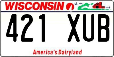 WI license plate 421XUB