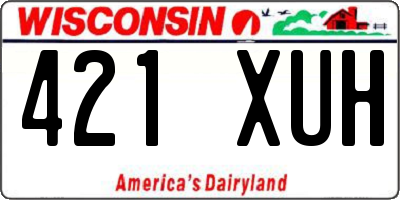 WI license plate 421XUH