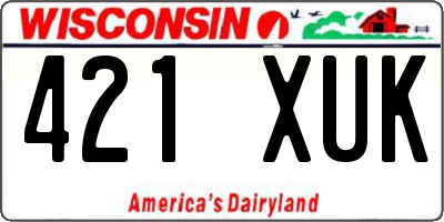 WI license plate 421XUK