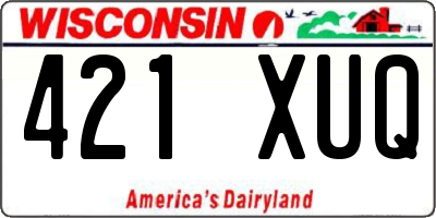 WI license plate 421XUQ