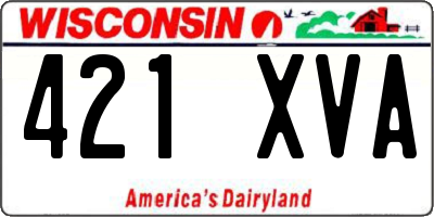 WI license plate 421XVA