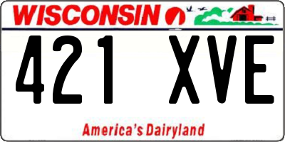 WI license plate 421XVE