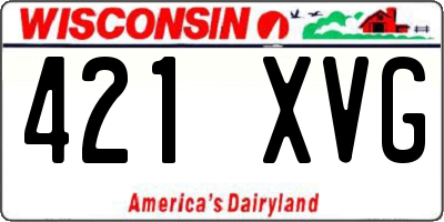 WI license plate 421XVG