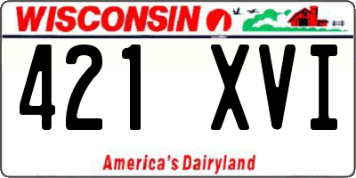 WI license plate 421XVI