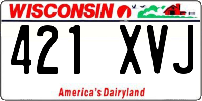 WI license plate 421XVJ