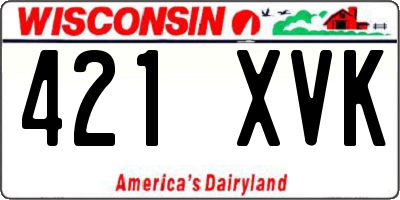 WI license plate 421XVK