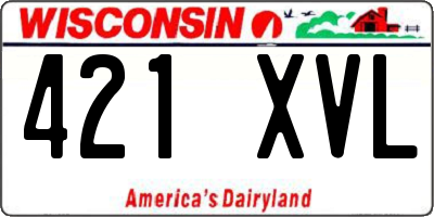 WI license plate 421XVL