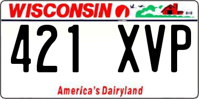 WI license plate 421XVP