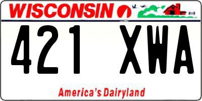 WI license plate 421XWA