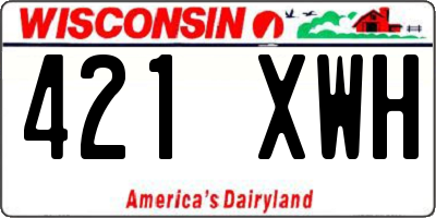 WI license plate 421XWH