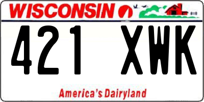 WI license plate 421XWK