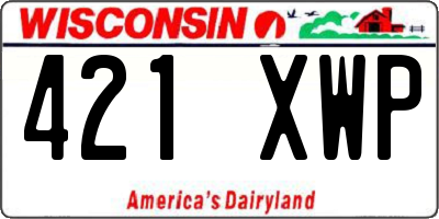 WI license plate 421XWP