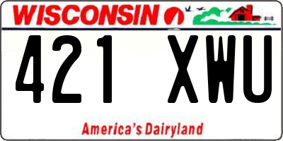 WI license plate 421XWU