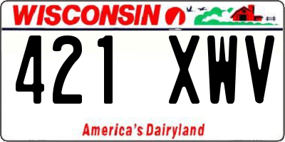 WI license plate 421XWV