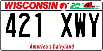 WI license plate 421XWY