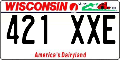 WI license plate 421XXE