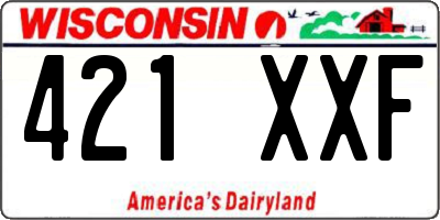 WI license plate 421XXF