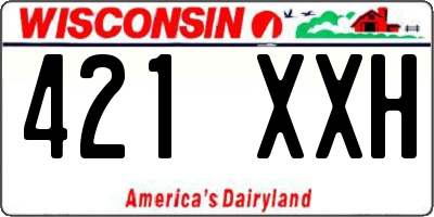 WI license plate 421XXH