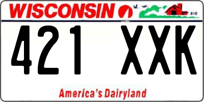 WI license plate 421XXK