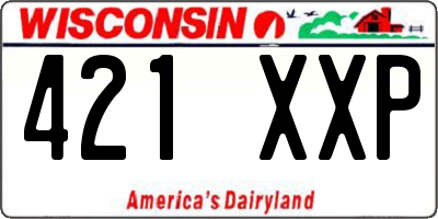 WI license plate 421XXP