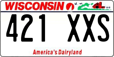 WI license plate 421XXS