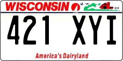 WI license plate 421XYI
