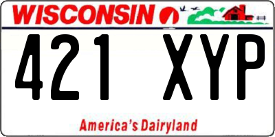 WI license plate 421XYP