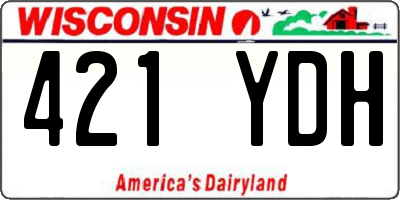 WI license plate 421YDH