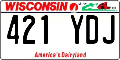 WI license plate 421YDJ