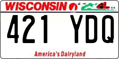 WI license plate 421YDQ