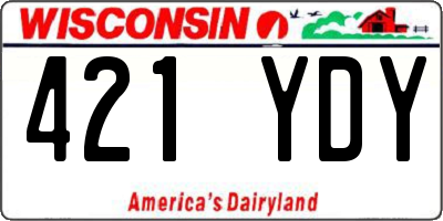 WI license plate 421YDY