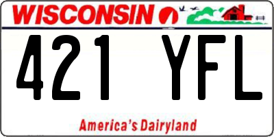 WI license plate 421YFL