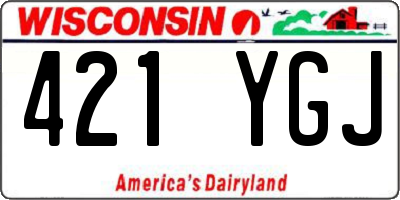 WI license plate 421YGJ