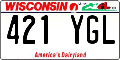 WI license plate 421YGL