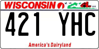 WI license plate 421YHC