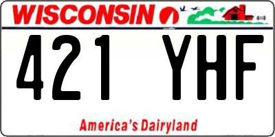 WI license plate 421YHF