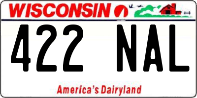 WI license plate 422NAL