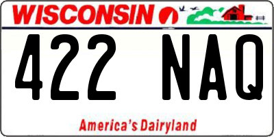 WI license plate 422NAQ