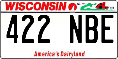 WI license plate 422NBE
