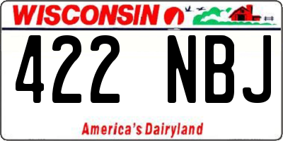 WI license plate 422NBJ