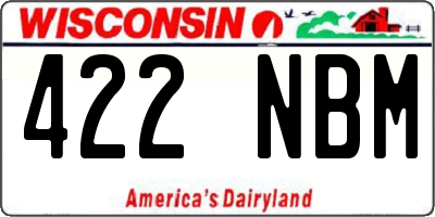 WI license plate 422NBM