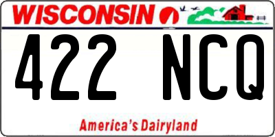 WI license plate 422NCQ