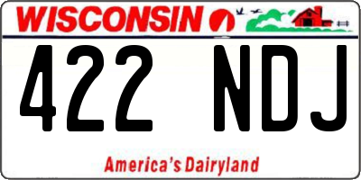 WI license plate 422NDJ