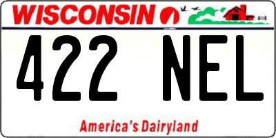 WI license plate 422NEL