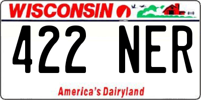 WI license plate 422NER