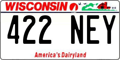 WI license plate 422NEY